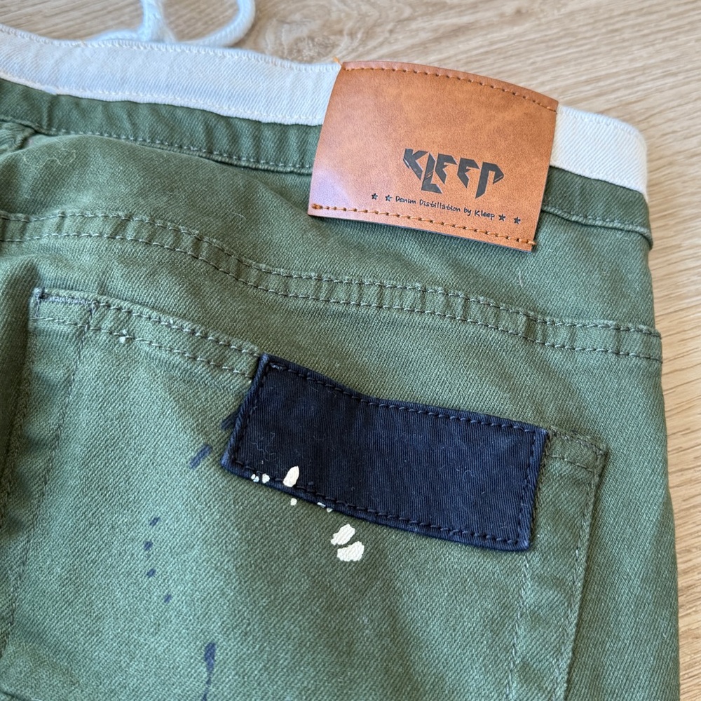 Kleep Chive Washed Skinny Twill Pants 36 - Picture 8 of 10